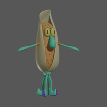 tamalardo art toy tamale squid 3d print model - Mito3D