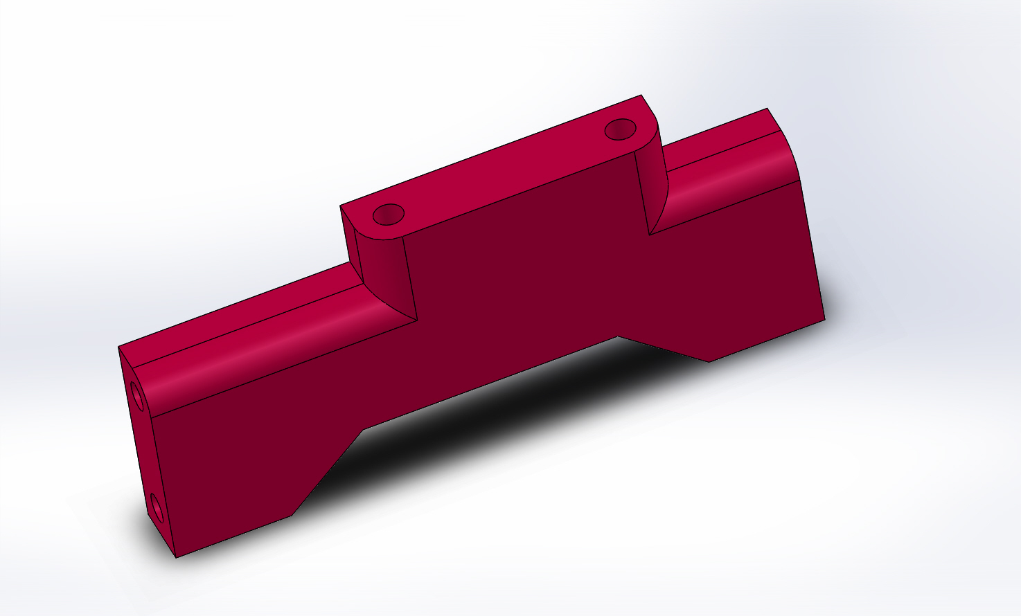 tamiya f103 posteriore cellula sospensione staffa 3D print model - Mito3D