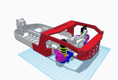 tamiya tt 01 Vorderseite mcpherson Strebe Suspension Kit rc 1 10 onroad bauen 3d print model - Mito3D