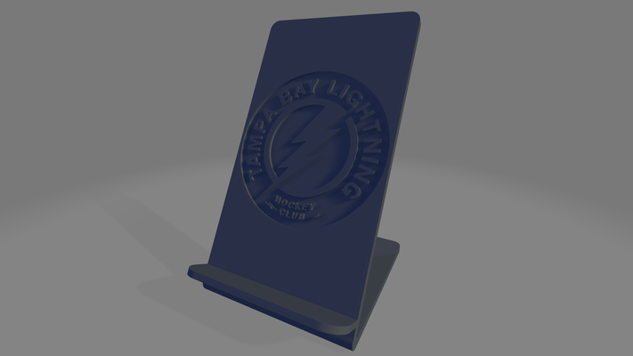 tampa bay lightning phone holder nhl national hockey league ice sport passion usa america american canada united states stand gift florida 3d print model - Mito3D