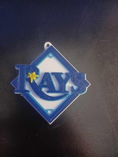 tampa bay rays keychain baseball mlb logo key ring chain team sports 3d print model - Mito3D