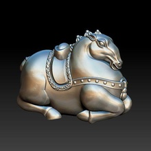 soie dynastie horse jade ornaments bijoux cheval pendentif ornements 3d print model - Mito3D