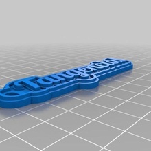 tangencial keychain customized keychains 3d print model - Mito3D