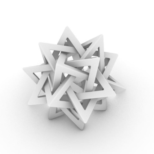 tangle jewelry pendant order triangles 3D print model - Mito3D