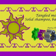 verheddert Schimmel Bad Bombe solide Shampoo Drücken verstrickt Disney 3d print model - Mito3D