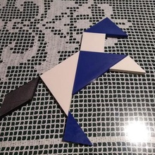 tangram game cube create figures duck horse dolphin etc 3d print model - Mito3D