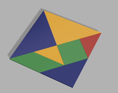 tangram didactique puzzles éducatif Jeux 3d print model - Mito3D