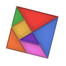 tangram conteneurs la maison de puzzle le morceau les tangrams formes triangle mathématiques bac cuisine bureau 3d print model - Mito3D
