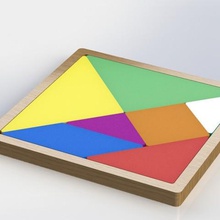 tangram -- il vecchio gioco di ripensare la stampa 3d costruzione giocattoli puzzle i giochi costruttivo 3d print model - Mito3D