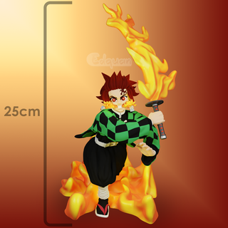 tanjiro - kimetsu yaiba anime tanjiro kimetsu yaiba demon slayer fanart kamado sleeve nezuko fire toy fight edquan  3d print model - Mito3D