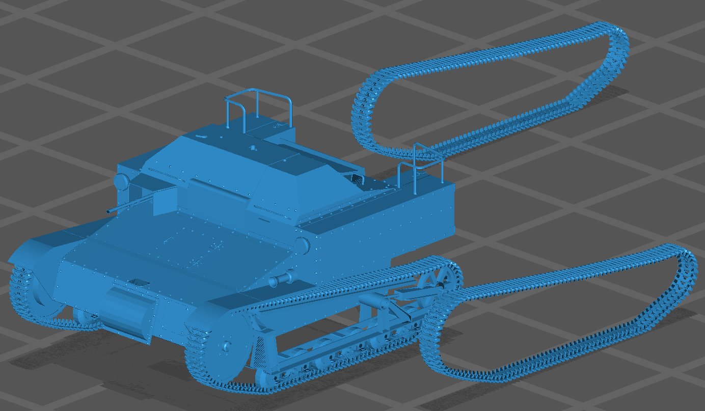 tanque 27 tankette 3D print model - Mito3D