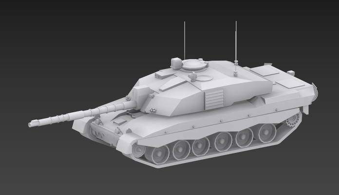 tank challanger 2 challenger british army vehicle tanks 3d print model - Mito3D