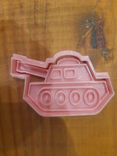 tank cookie cutter cutting 3d print model - Mito3D