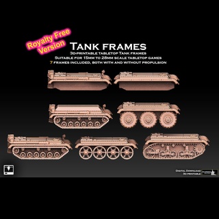 tank çerçeveler telif Bedava versiyon leman rus arazi akıncı baneblade araç keşif zırh panzer Steampunk ww1 ww2 Kore Vietnam araba kaplan panter 3d print model - Mito3D