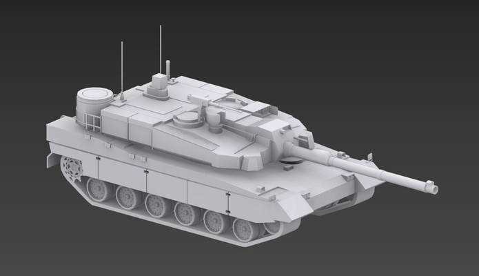 réservoir k2 challenger britanique armée véhicule réservoirs corée coréen 3d print model - Mito3D