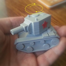 tanque de kv2 klim voroshilov 2 art 3d stl la impresión recogida modelo estupendo limitado regalo militar juguete 3d print model - Mito3D