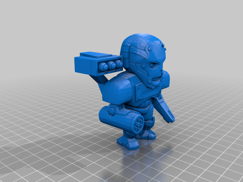 tank mini-figure collectible cyborg model quake 2 quakecon strogg commander toy creatures 3D print model - Mito3D