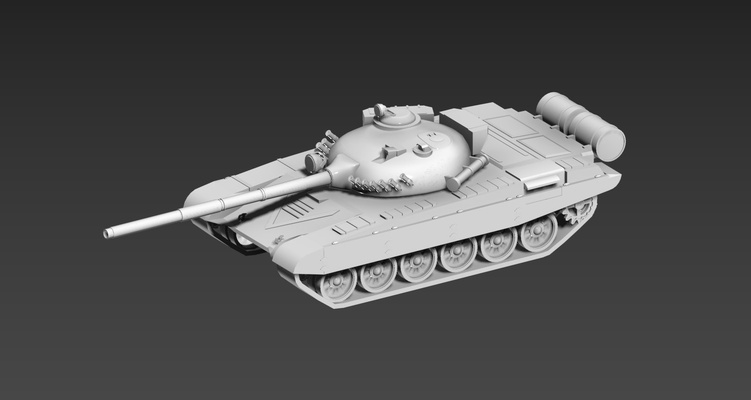 tanque t72 tanques t 72 rússia soviético t90 t80 exército veículo 3d print model - Mito3D