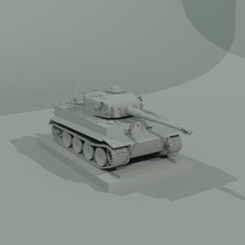 Panzer tiger 1 Kunst tank 3d print model - Mito3D