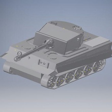 Panzer Tiger Modell Krieg Spielzeug visuell 3d print model - Mito3D