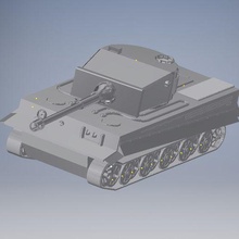 tanque Tigre modelo guerra juguete visual 3d print model - Mito3D