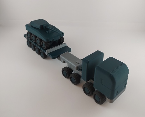 tanque transporte vehículo juego militar camión atractivo juguete 3d impresora 3d print model - Mito3D