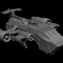 tanque transportador Embarcacion guerra martillo 40k sci fi ciencia espacio 3d print model - Mito3D