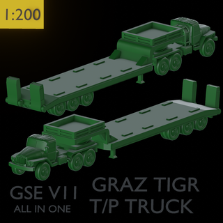 tank transporter trailer Game military car truck 3d print model - Mito3D