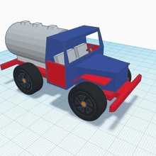 tanker truck designed tinkercad art madewithtinkercad toy wheel models 3d print model - Mito3D