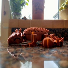 Tankosaurus artikuliert Dinosaurier Spielzeug Spaß billig flexi flexy 3d print model - Mito3D