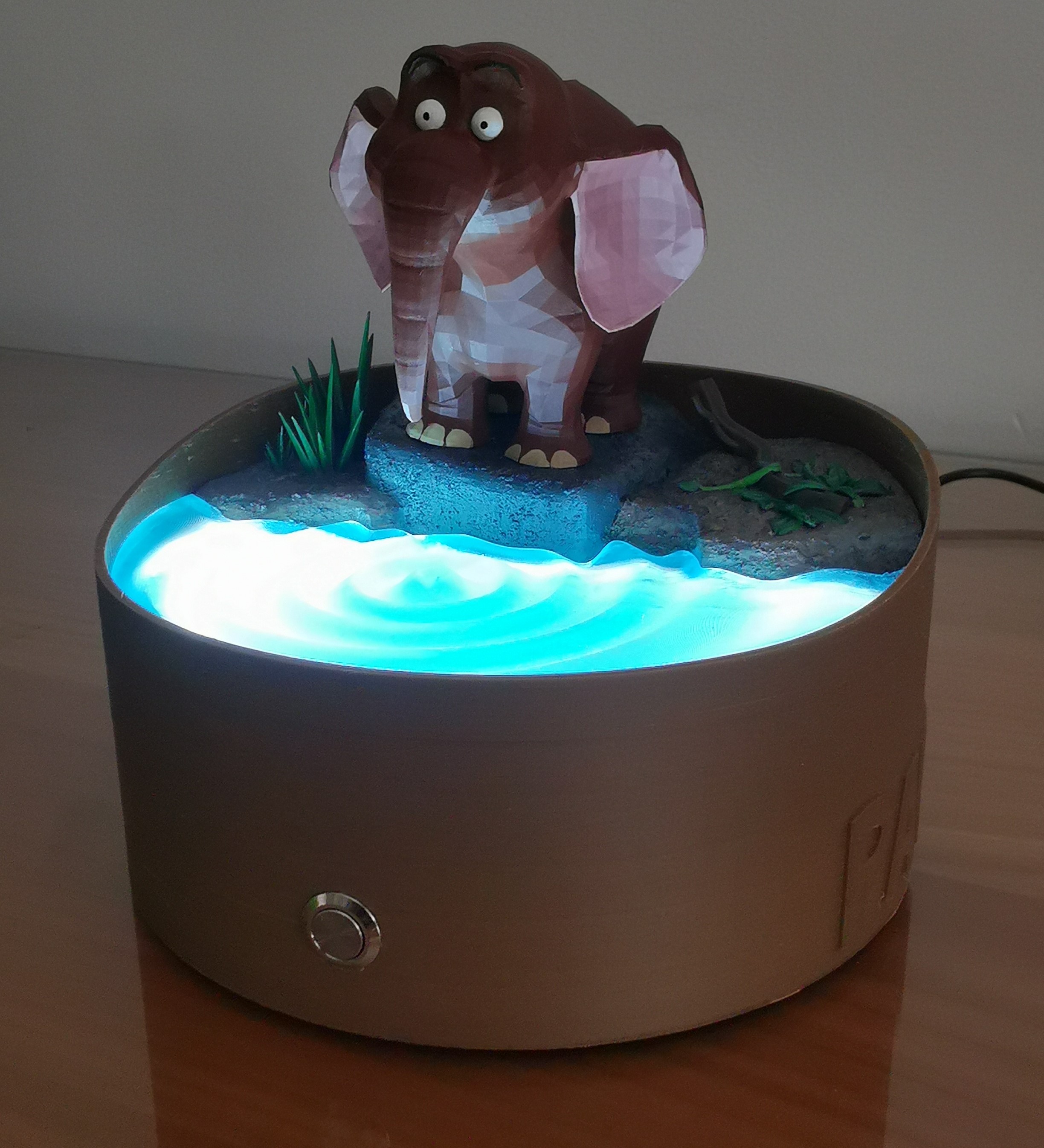 tantor night light tarzan lamps disney children decoration low poly elephant 3D print model - Mito3D