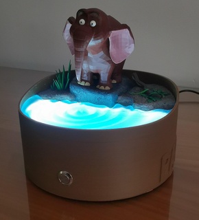 tantor nuit lumière Tarzan lampes disney enfants décoration faible poly l'éléphant 3d print model - Mito3D