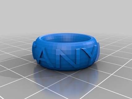 tanya pd 3 customized text ring bracelet crown thing Fashion fashion 3d print model - Mito3D