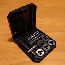 tap & die hinged case tool box dies taps holders boxes 3d print model - Mito3D