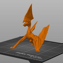 teyp Sanat Kretase uçan kertenkele Dinozor canavar 3d print model - Mito3D