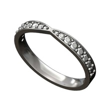 afilado diamante Boda banda 3d impresión modelo tiffany armonía anillo joyería joya platino oro plata lujo imprimible compromiso ornamento Moda accesorios libra esterlina 3d print model - Mito3D