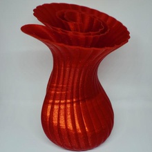 tapered monocoiled vase home decor decoration decorative flower twisted 3d print model - Mito3D