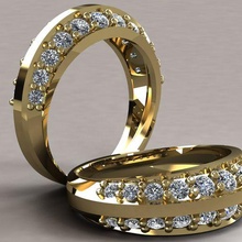konik yüzük takı Nurbs yüzükler altın elmas 3ds 3dprint Mavi yalnız mücevher 3d print model - Mito3D