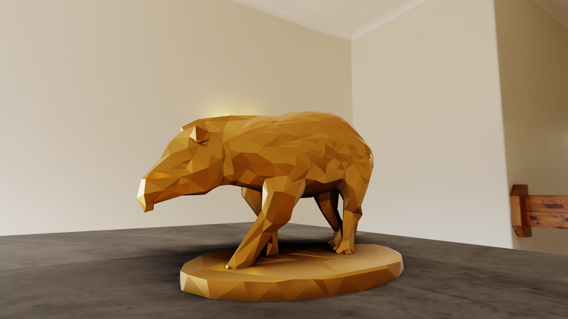 tapir poly statue stl dinosaure jungle safari miniature table animaux sculpture mur décor 3D print model - Mito3D