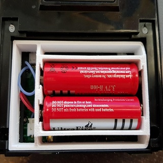Taranis qx7 18650 Batterie Tablett frsky Halter Unterstützung Fahrzeuge 3d print model - Mito3D