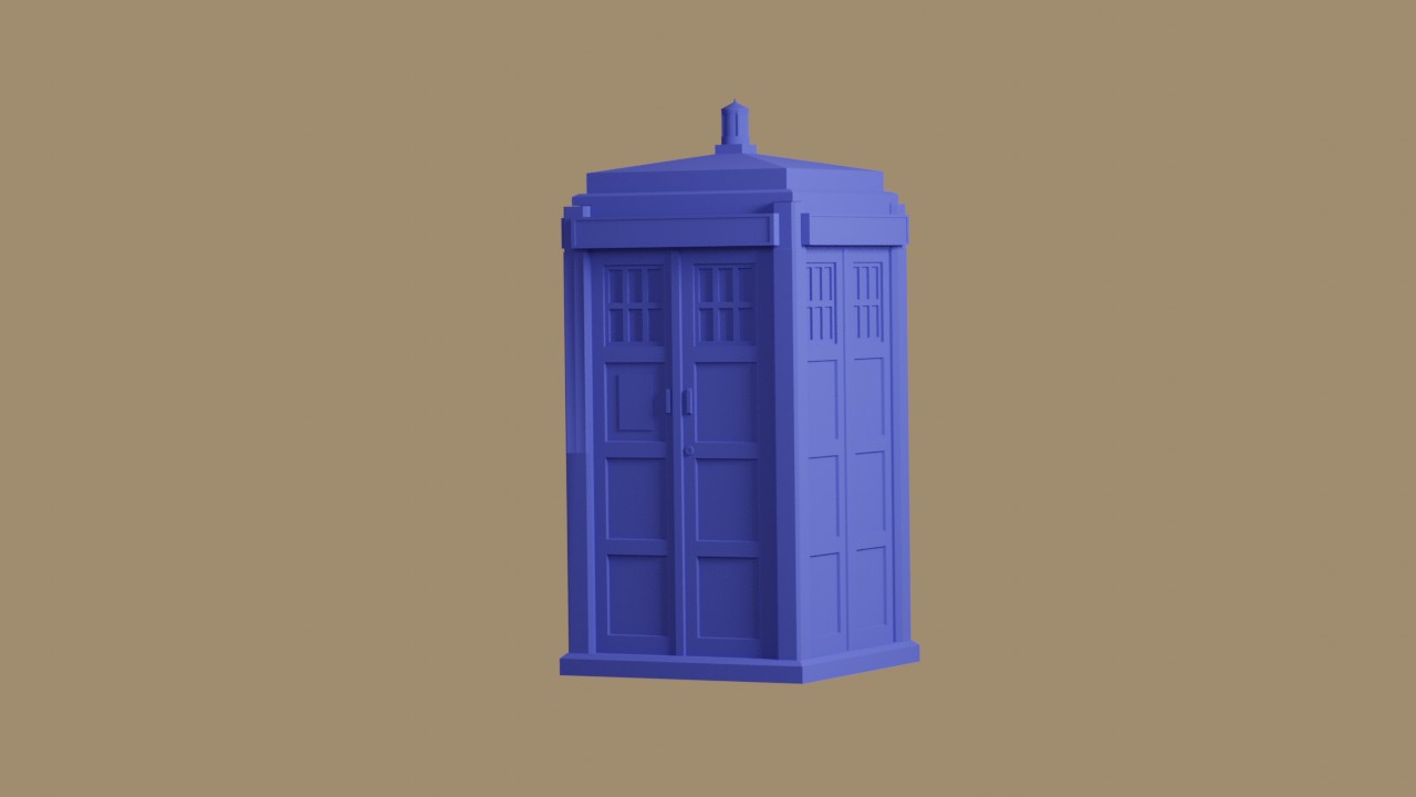 tardis doctor who police box sci-fi science fiction television 3D print model - Mito3D