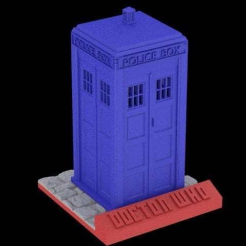 tardis stand dilimlenmiş sanat tarar kopyaları polis kulübesi dr drwho 3D print model - Mito3D