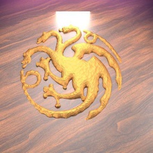 targaryen house emblem art targaryan thrones game home albino letomb 3d print model - Mito3D