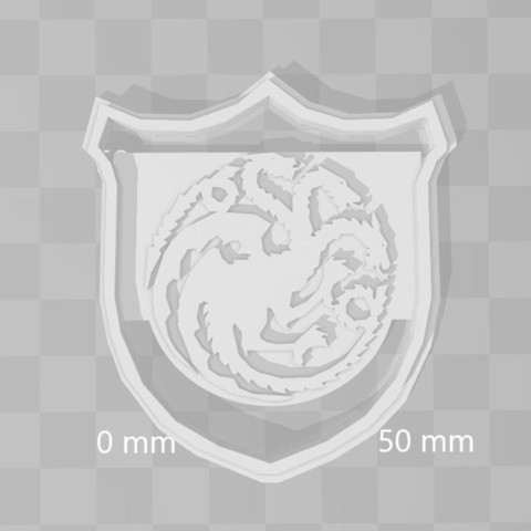 targaryen di casa gioco troni cookie cutter cookiecutter la formazione muffa biscotto ottenuto gameofthrons baratheon jannie stark lannyster 3D print model - Mito3D