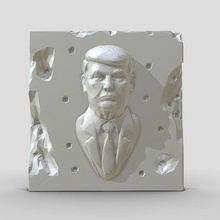 hedef duvar insanlar John Donald maga heykeller koz illüstrasyon heykel Sanat adam Bullseye morph ok 3d print model - Mito3D