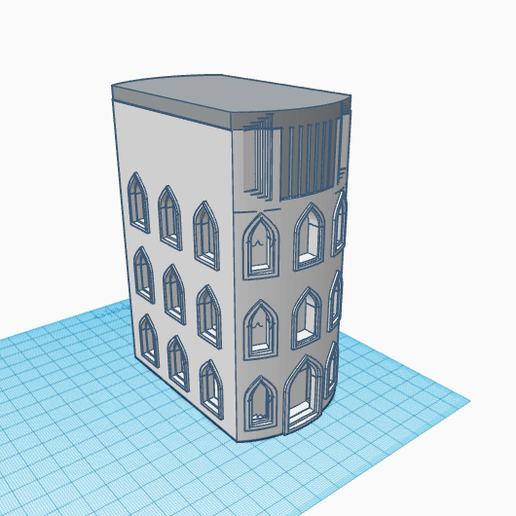 tarot tarjeta caja artilugio castillo ventanas 3D print model - Mito3D