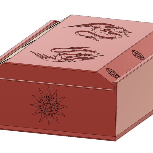 tarot cubierta caja regalo joyería joya bruja Adivinación tarjetas 3d impresión modelo Moda table box accesorios pequeña 3D print model - Mito3D