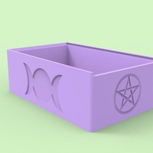 Tarot Deck Box Mode Hexe Wicca Zauberer Karte Kunst Hexerei Magier 3d print model - Mito3D