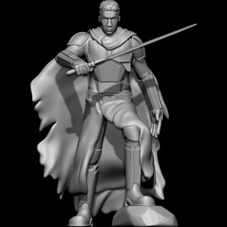 tara vizsla arte personagem Estrela guerras ventilador arte 3d print model - Mito3D