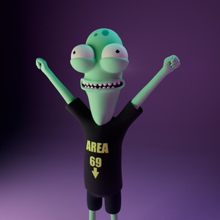 alquitranado solar opuestos opuesto figura extraterrestre personaje almiar Morty terry 3d print model - Mito3D